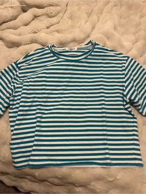 Shop Fancy Poolside Stripe Short Sleeve Tee